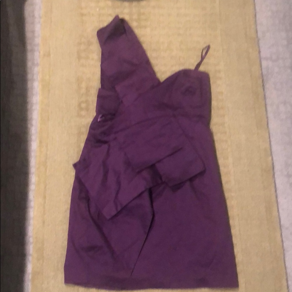 Purple Dress with Asymmetrical details